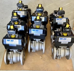 Another flotilla of 4” TVC actuated ball valves