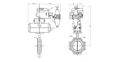 Lugged Butterfly Valve - Positioner Controlled (100mm) DA