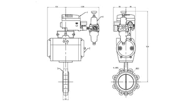 Lugged Butterfly Valve - Positioner Controlled (100mm) STC