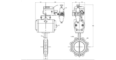Lugged Butterfly Valve - Positioner Controlled (150mm) DA