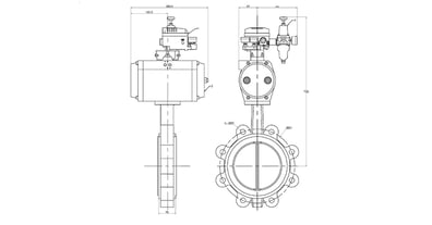 Lugged Butterfly Valve - Positioner Controlled (300mm) DA