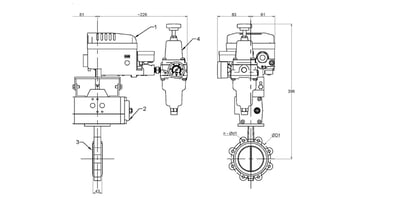 Lugged Butterfly Valve - Positioner Controlled (50mm) DA