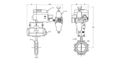 Lugged Butterfly Valve - Positioner Controlled (65mm) DA