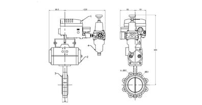 Lugged Butterfly Valve - Positioner Controlled (80mm) DA