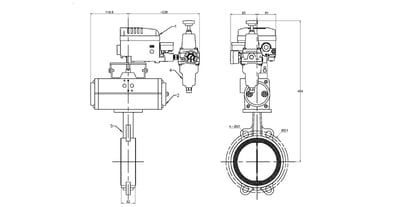 Wafer Butterfly Valve - Positioner Controlled (100mm) DA