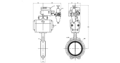 Wafer Butterfly Valve - Positioner Controlled (150mm) DA