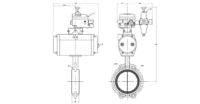 Wafer Butterfly Valve - Positioner Controlled (150mm) STC