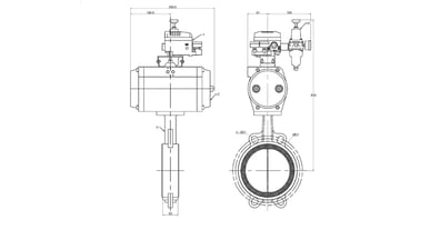 Wafer Butterfly Valve - Positioner Controlled (200mm) STC