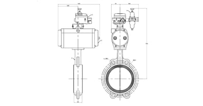 Wafer Butterfly Valve - Positioner Controlled (250mm) STC