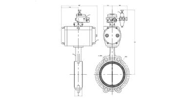 Wafer Butterfly Valve - Positioner Controlled (300mm) STC