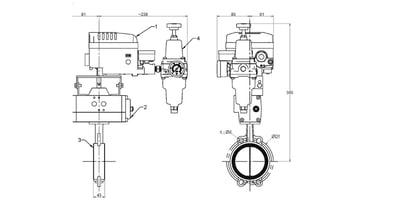 Wafer Butterfly Valve - Positioner Controlled (50mm) DA
