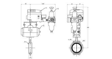 Wafer Butterfly Valve - Positioner Controlled (50mm) STC