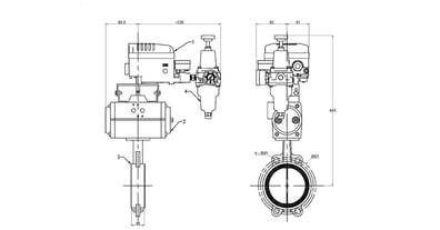 Wafer Butterfly Valve - Positioner Controlled (80mm) DA
